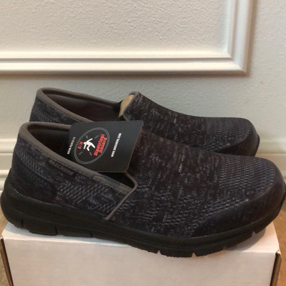 slip resistant skechers relaxed fit air cooled memory foam